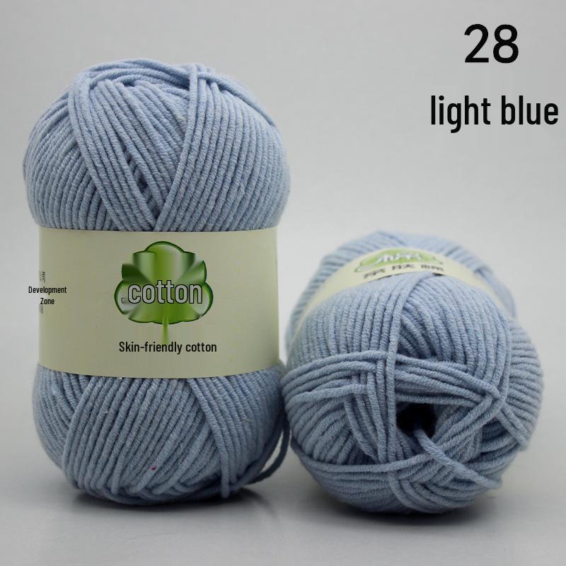 Combed 5-Ply Milk Cotton Yarn for DIY Knitting & Crochet - Medium-Thick Scarf & Blanket Material Pack