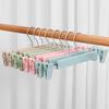 Non Slip Plastic Pants Clip Adjustable Hanger Traceless Pants Hanger Household Adult Hanger