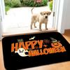 Halloween Horror Pumpkin Pattern Indoor and Outdoor Decoration Door Mat Bedroom Living Room Small Carpet Bathroom Absorbent Pad