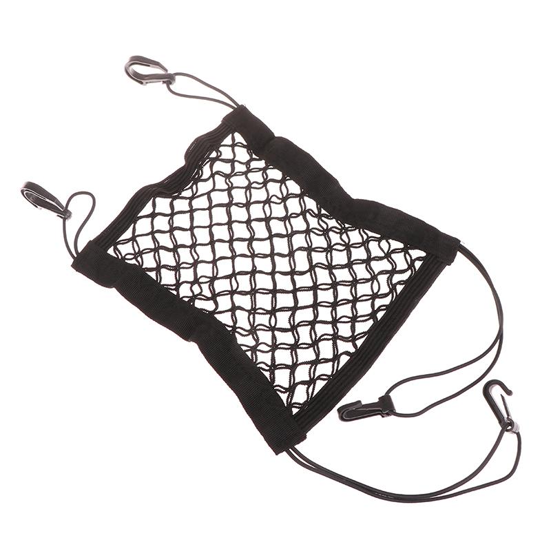 1PC Luggage Net Motorcycle Cargo Net High Elastic Double Layer Motorcycle Net For Helmet Storage Bungee Cargo With Hooks