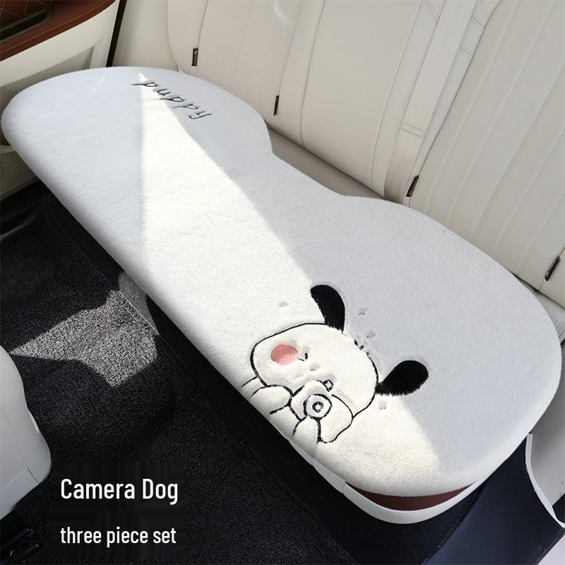 Winter Plush Cute Cartoon Car Seat Cushion - High-End Interior Accessory
