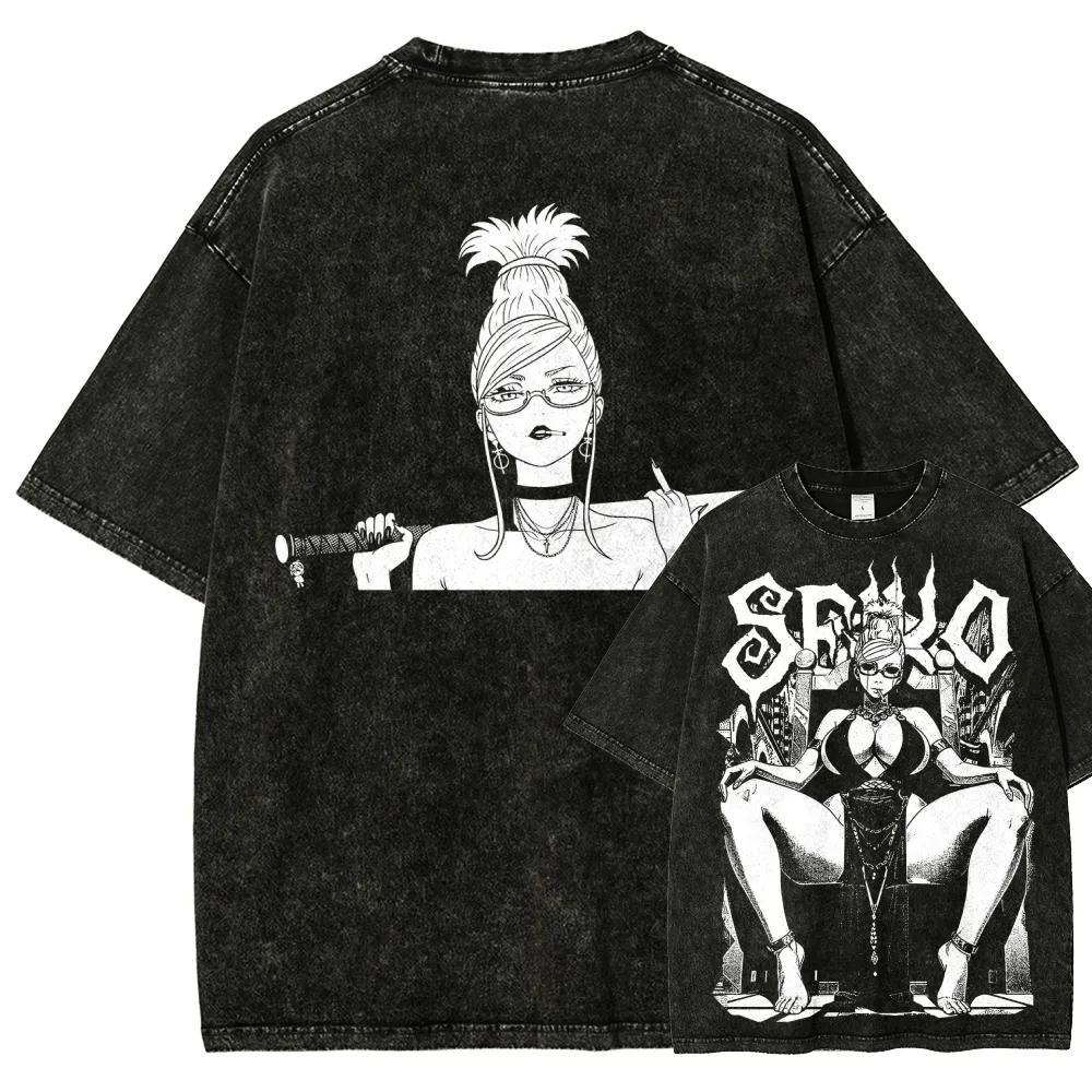 

Japan Anime Dandadan Manga Funny Graphic Print Tshirts Streetwear Hip Hop Harajuku Fashion Tees Retro Washed Cotton Washed Tops S