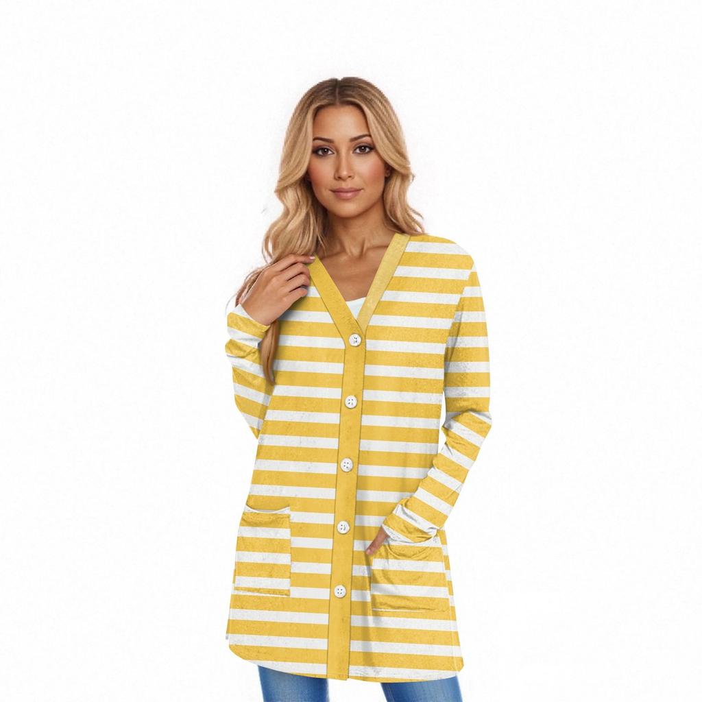 Women's Long Sleeve Cardigan Casual Jacket With Pockets Top