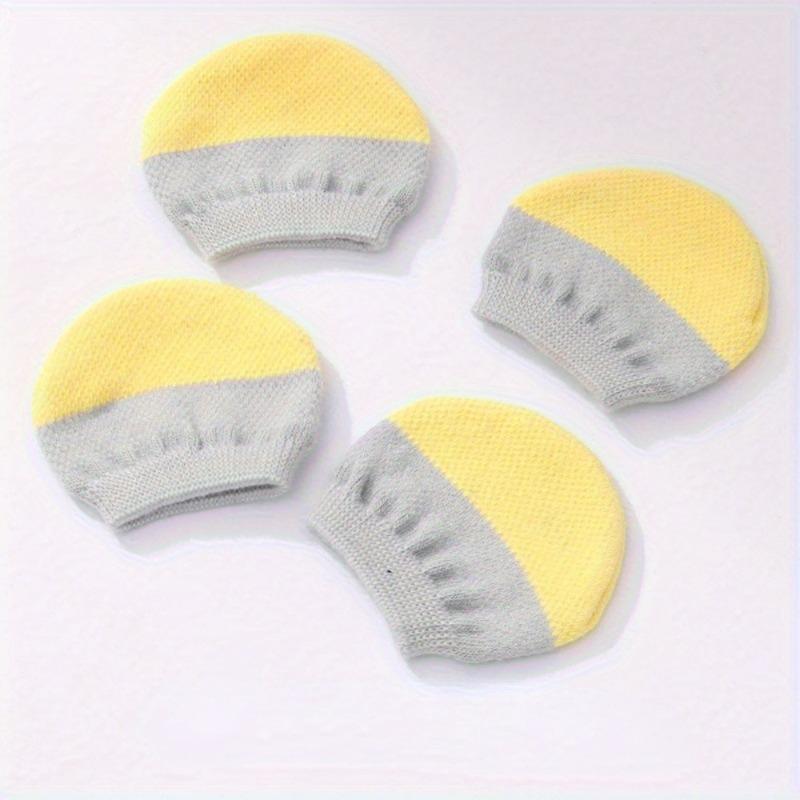 

4Pcs Trolley Box Wheel Cover, Wheelchair Foot Cover, Ball Shaped Door Handle Cover, Clothes Hanger Wheel Cover жовтий