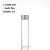 High-Transparency Glass Control Bottle with Silver Cut-Line Aluminum Cap, Portable 30mm Sealed Agarwood Display Bottle.