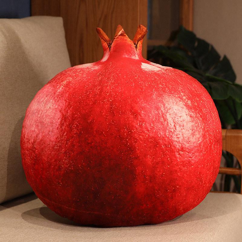 3D Fruit Plush Toy Cushion - Creative Cute Lumbar Pillow for Office & Photo Studio Decor