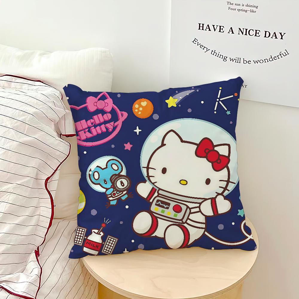 Funny Art Cartoon Kawaii H-Hello K-Kitty Sro Comfort Soft Hogar Pillowcase For Sofa Living Room Bed Home Decor Protective Covers