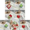 Christmas Plush Hand Gloves And Cookie Figures With Short Pile Fabric For Seasonal Gift Tags