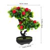 Artificial Fruit Tree with Pot Realistic Faux Bonsai Decor Safe Sturdy Plastic Material Lightweight Indoor Outdoor Tabletop