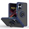 Magnetické pouzdro Armor pro Poco X7 X6 F7 Pro F6 F5 Nárazuvzdorné Matné S Kroužkem Držákem Stojanem Pouzdra na Telefon pro Poco M7 M6 Pro 5G Zadní Kryt