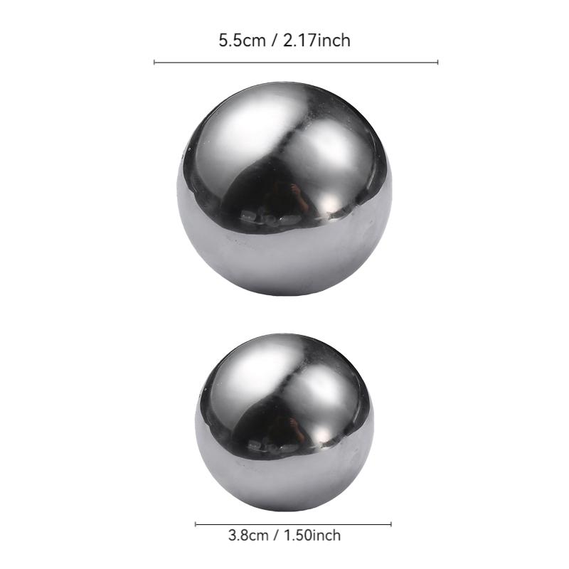 1/2 pcs Round Whiskey Stones Ball Shape Reusable Stainless Steel Ice Cubes Golf Ball Whiskey Stones Ball Metal Ice Ball Gift Set