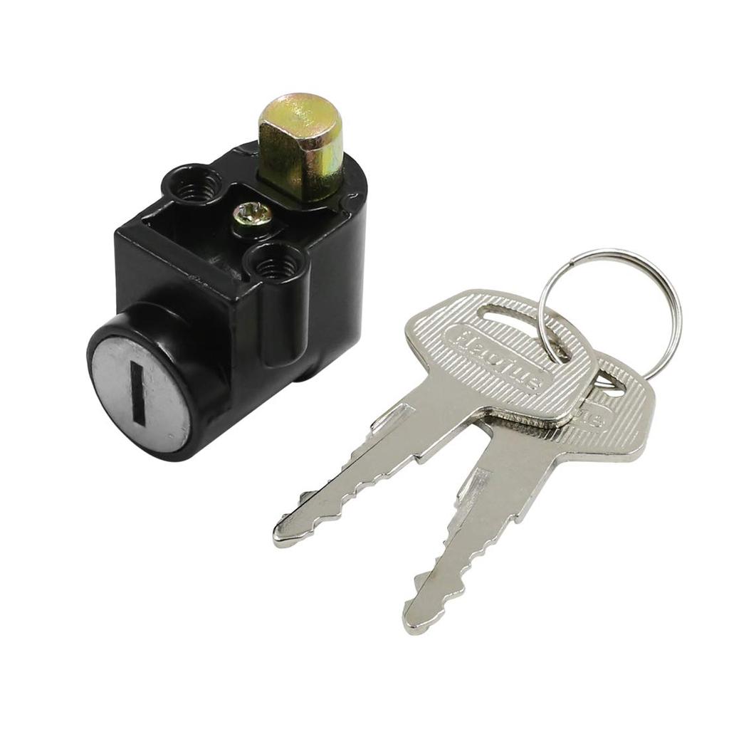 Uxcell Motorcycle Steering Stainless with Two Compatible with Suzuki Bracket Lock, Steel, Keys, GN125,