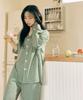 [Dossy] [2PACK] Silk-Fit Wednesday Long Sleeve Couple Pajama Set [Shipped from Korea] 100% Authentic