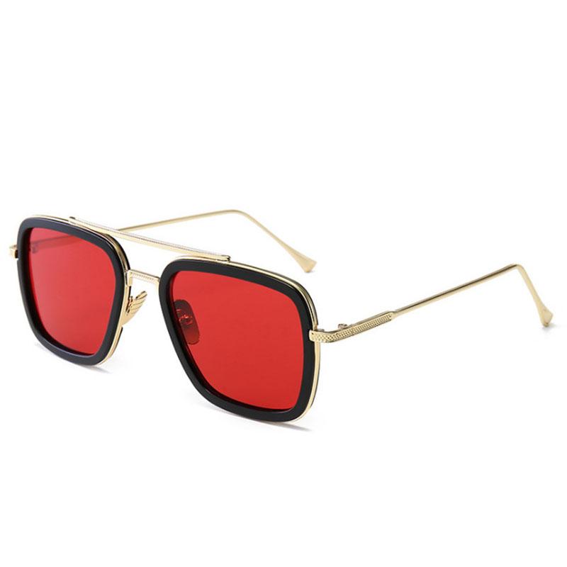 New Mens Metal Square Sunglasses Fashion Mens UV Resistant Sun Glasses Classics Vintage Male Eyewear Fit UV400 Oculos De Sol