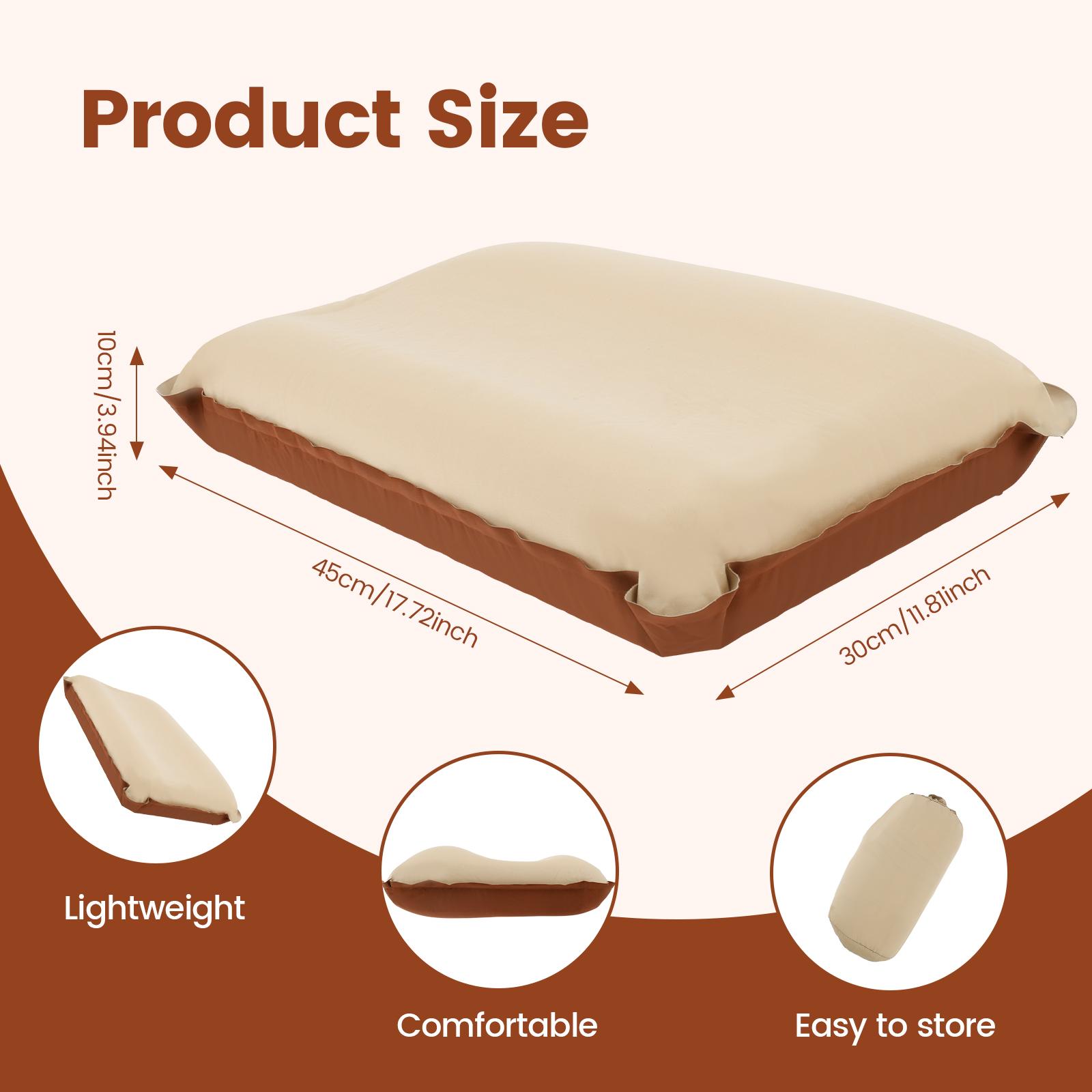 

Portable Camping Pillow Ultralight Inflatable Pillow with Storage Bag Compressible Folding Air Cushion for Camping Traveling хакі