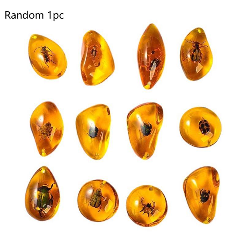 Random 1Pc Insects Amber Gemstone Scorpion Natural Mineral Home Decor Insects Amber Gemstone Diy Hand Crafts Gift