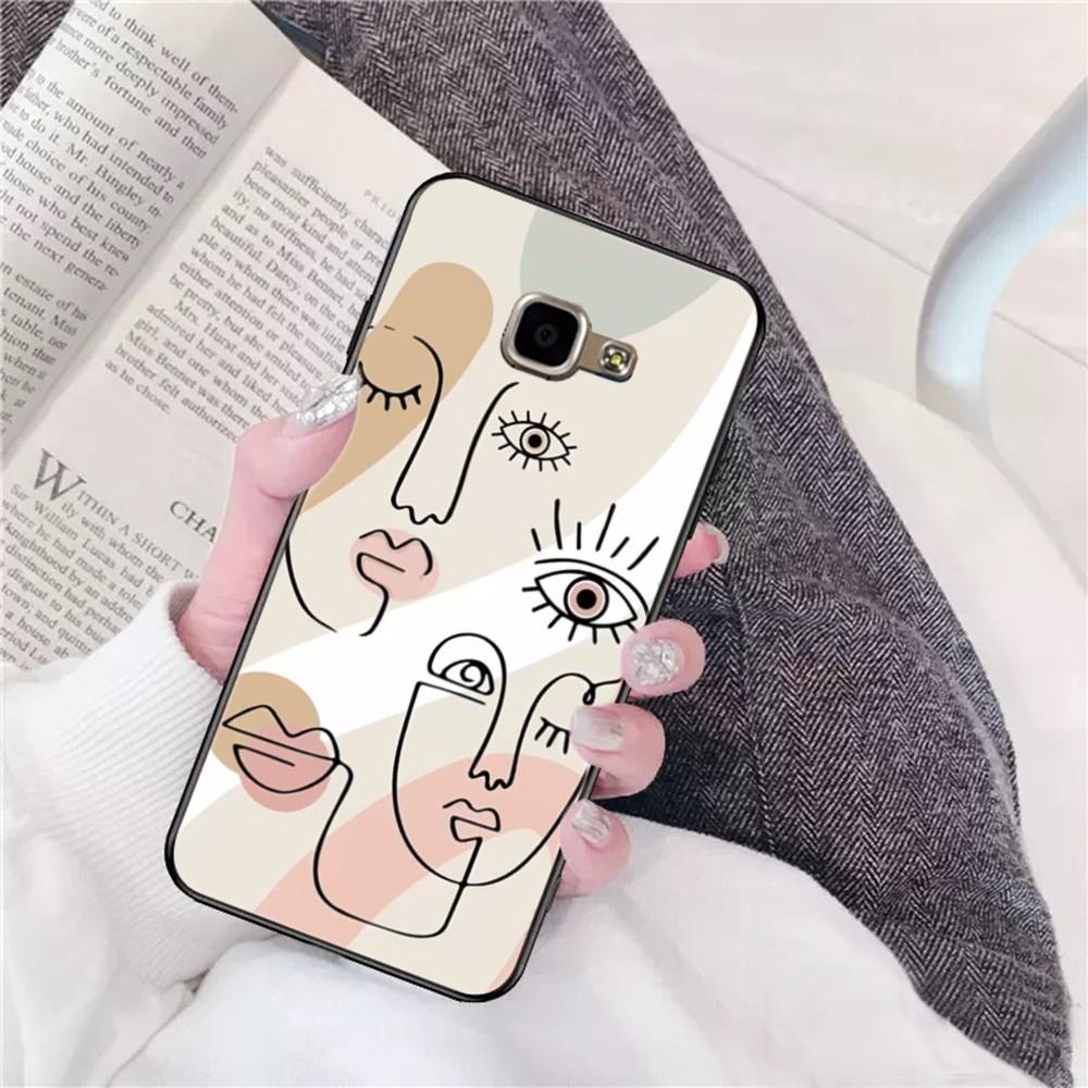 Art Line Face women Etui na telefon dla Samsung A 10 11 12 13 20 21 22 30 31 32 40 51 52 53 70 71 72 73 91 13 skorupa