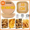 Air Fryer Disposable Paper Air Fryer Accessories Square Round Oil-proof Liner Non-Stick Mat for Kitchen Oven Baking