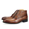 Fashion Men's Ankle Boots Fashion Oxford Dress Boot for Men Genuine Leather Formal Business Wedding Dress Lace-up Fashion Casual Shoes