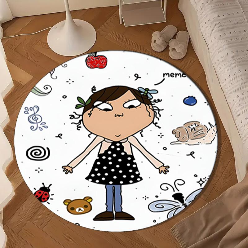 Char-lie and Lola Adventure Round Rug for Livingroom,Bedroom, Palyroom, Chair Rug, Area rug, Circle Carpet, Large Size Decor Fan Christmas gift