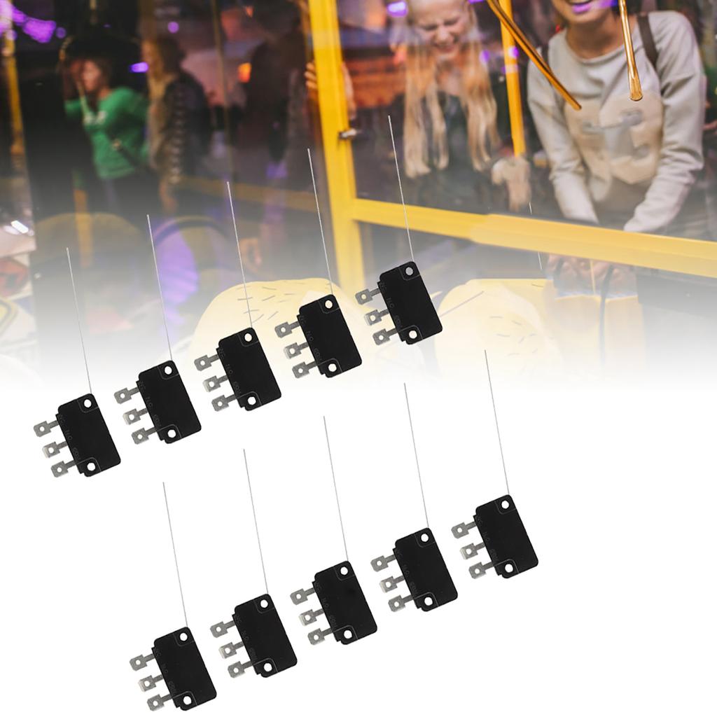 10Pcs Normally Open Micro Switch Long Pin for Electronic Switches Game Console Buttons