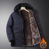Winter Jacket Men Warm Parkas Hooded Coat Fleece Men's Jackets Outwear