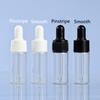 50pcs/100pcs 5ml 10ml 15ml 20ml Clear Glass  Dropper Bottle Jars Vials With Pipette Smooth