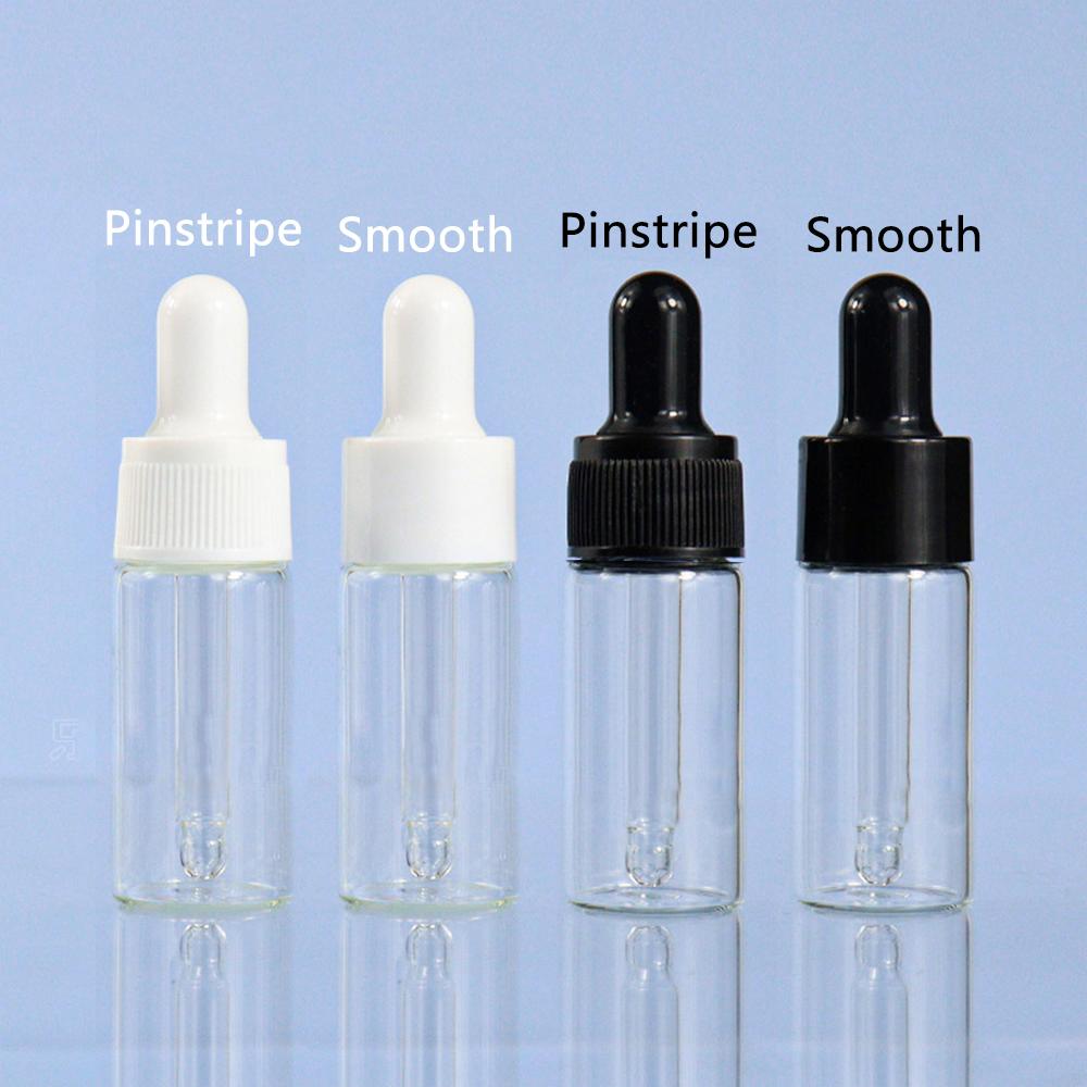 50pcs/100pcs 5ml 10ml 15ml 20ml Clear Glass  Dropper Bottle Jars Vials With Pipette Smooth