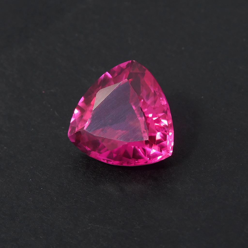 Amazing CERTIFIED Trillion Cut Pink Ruby 6.85 Ct Natural Loose Gemstone P-4693-Ra