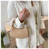2025 Korean Retro Solid Color Crossbody Handbag - Women's Fashion Square Bag