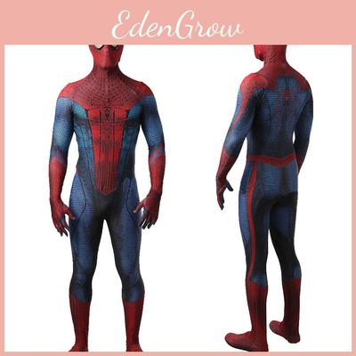 The Amazing Spider-man Suit Blue&red Spandex Bodysuit For Kids And Adults