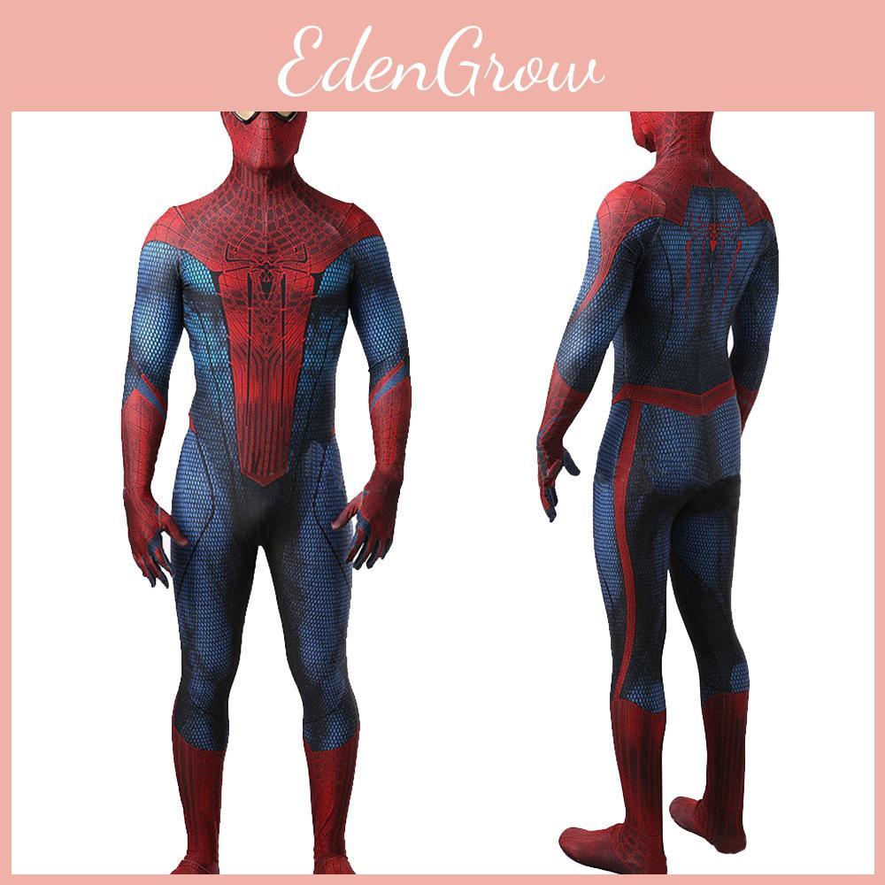 El Asombroso Traje de Spider-man Body de Spandex Azul y Rojo Para Niños y Adultos