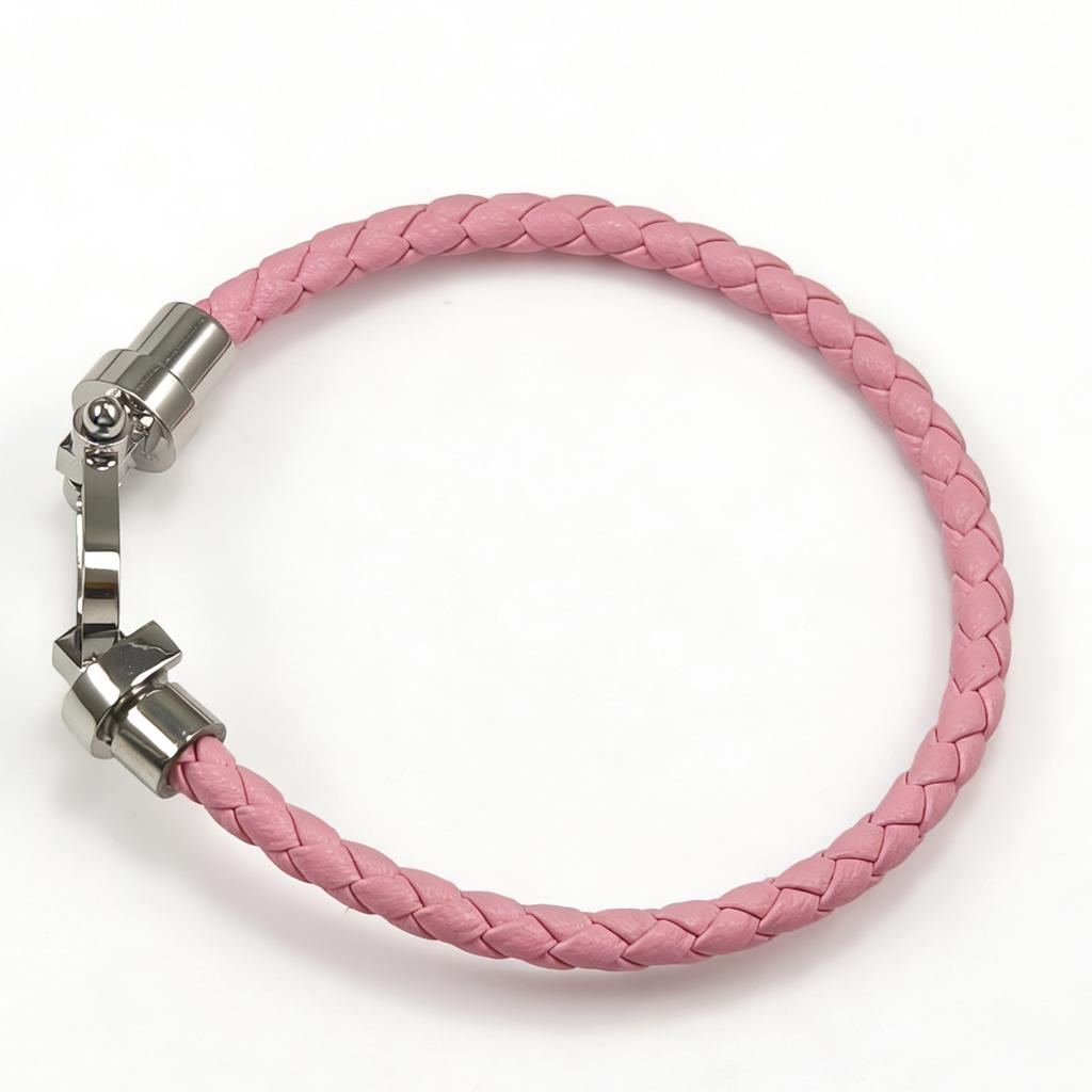 European and American Fashion U-shaped Bracelets Multi-color Braided Leather Rope Magnet Buckle Horseshoe Bracelet Personality Trend