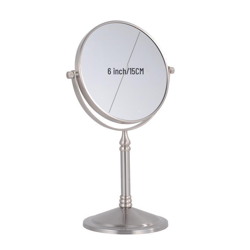 Rotatable LED Tri-Light Double-Sided Makeup Mirror for Desktops & Beauty Salons