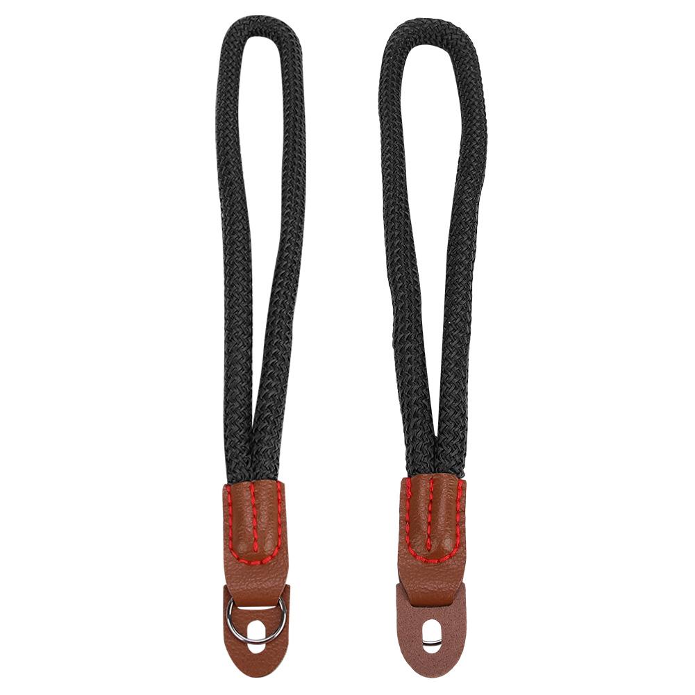 Handmade Breathable Hand Grip Wrist Strap Anti Lost Lanyard for Digital Camera (Black)
