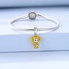 925 Silver Cartoon Doll Theme Series Pendants Bear Piggy Wizard Dwarf Charms Fit Original Bracelet Necklace Jewelry