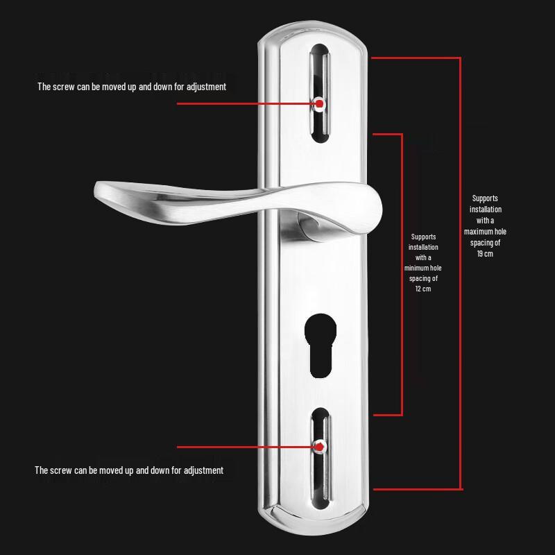 Aoben M-11 Easy-Install Adjustable Indoor Bedroom Door Handle