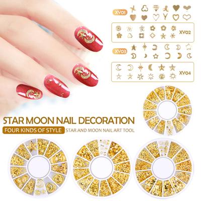Paillettes pour ongles, motif lune et étoile, décoration d'ongles, nail art créatif, décalcomanie 3D, pour la vie quotidienne