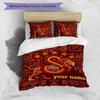3pcs Custom Name Galatasaray logo Bedding Set Duvet Cover Closure Includes 1 Duvet Cover&2 Pillowcases for All Seasons Bedroom Decor