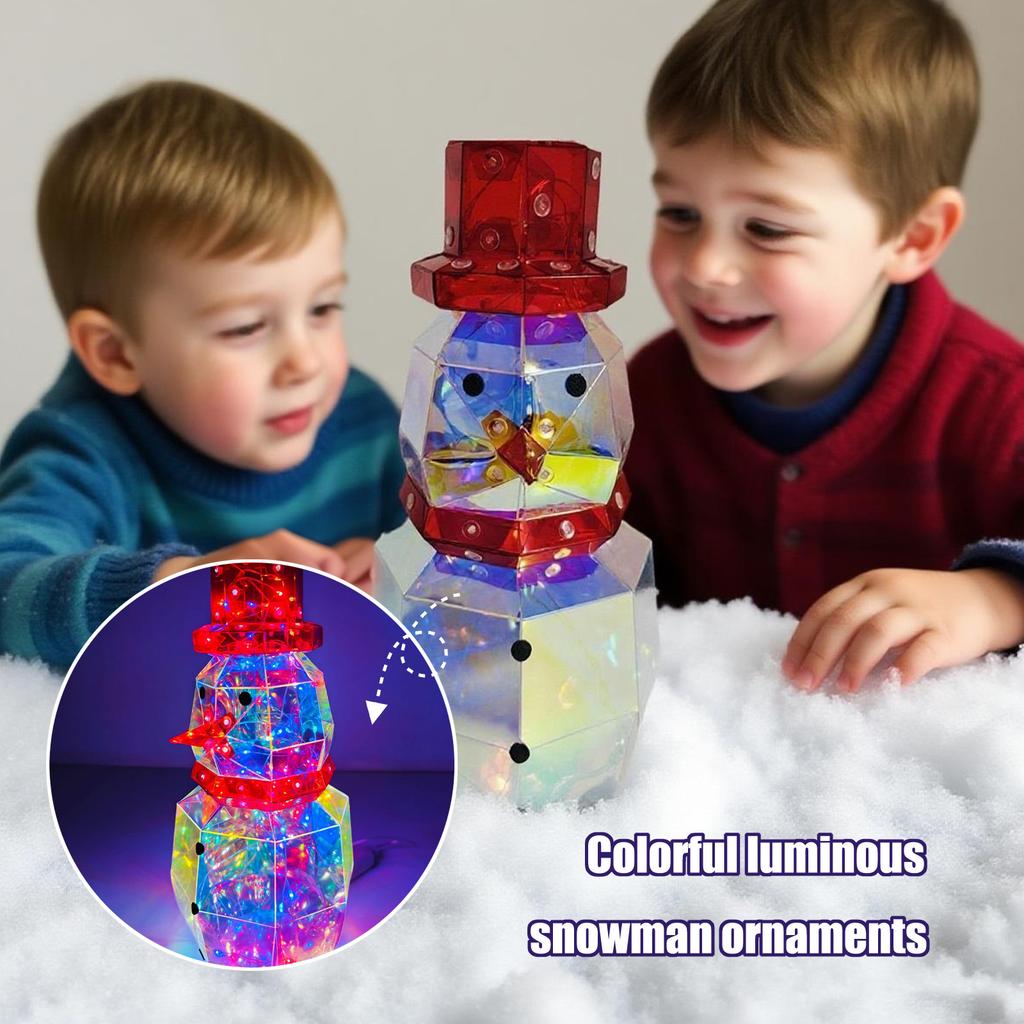 Colorful Luminous Snowman Ornaments, Interesting Christmas Desktop Decorations