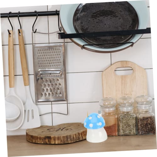 Hoement 4-Piece Dental Floss Storage Box with Mushroom-Shaped Toothpick Holder, Stylish Design for Home Use, Hotels, and Restaurants