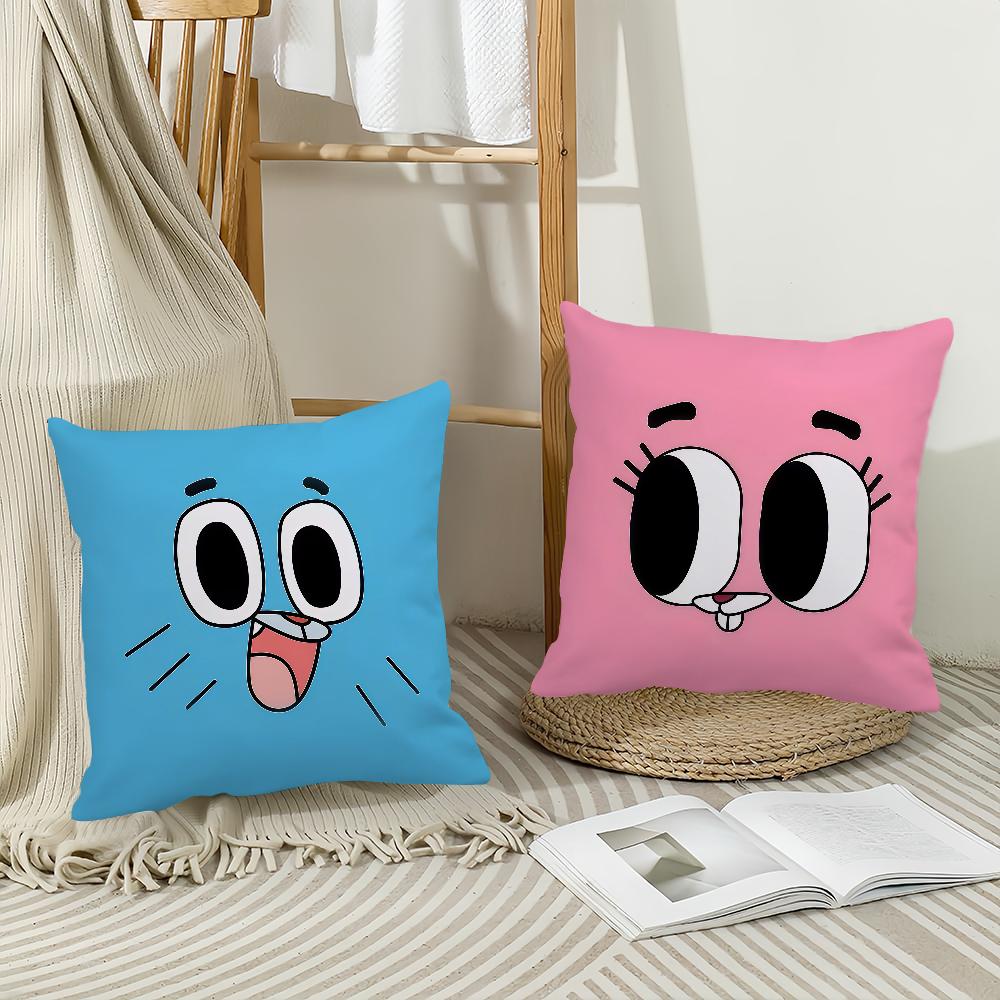 Cartoon The A-Amazing W-World Of G-Gumball Pillow Case Office Cushions Suitable For Sofa Car Bedroom Decorative Cushion Cover
