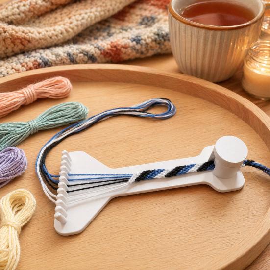 3D Printed Bracelet Jig, Hand Braiding Tool Bracelet Maker, Parachute Cord Bracelet Jig for Braiding Bracelets Wristbands Necklaces DIY Craft