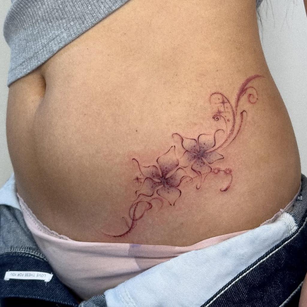 Premium Herbal Semi-Permanent Simple Star Moon Fringe Tattoo Sticker