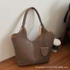 ins Korean version of fashion large-capacity tote bag women's 2025 new versatile hand-held basket bag textured shoulder bag