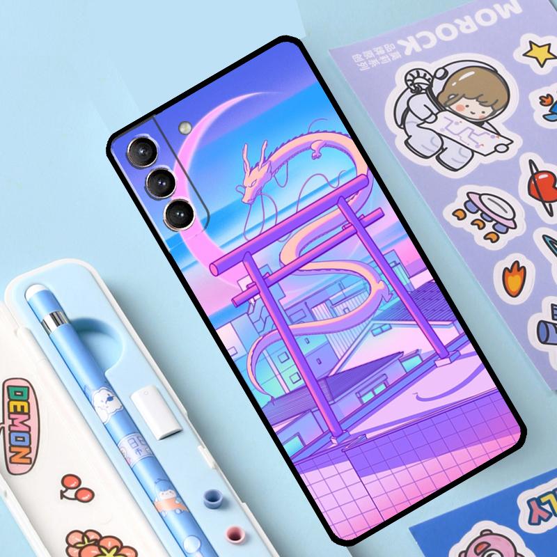 Pastel Japan Kyoto City Case For Samsung Galaxy S23 S22 S20 S21 Ultra S8 S9 S10 Note10 Plus Note20 Ultra S20 FE Cover