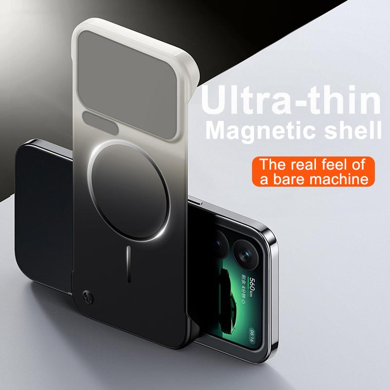Gradient Color Ultra Thin Frameless Magnetic Case For Case For Xiaomi Mi 17 1 14 Pro Max PC Hard Shockproof Matte Cover