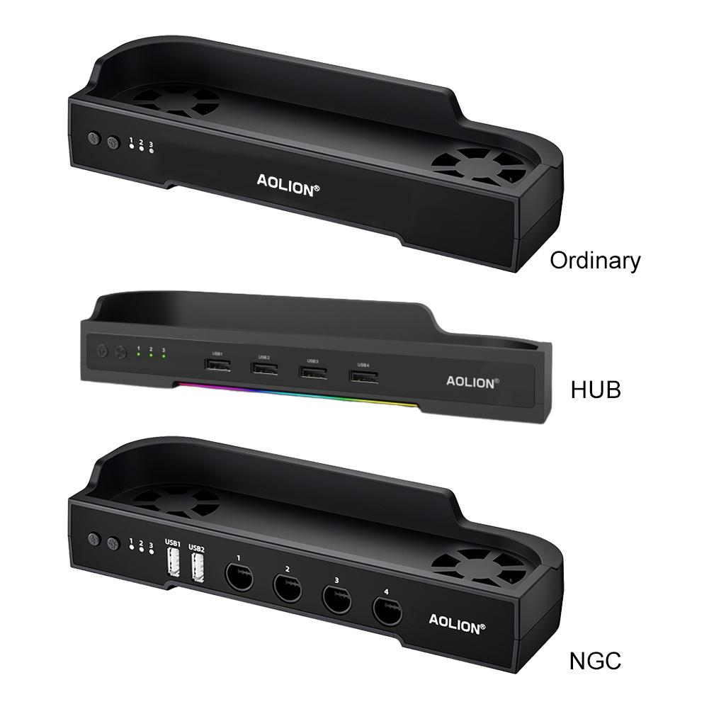 For NS2 Host Cooling Fan Base Wall Mount Game Console Base Radiator RGB Portable Heat Sink Support Wall Hanging Bracket