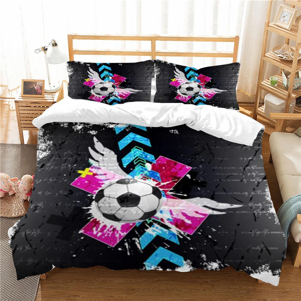 Sports Duvet Cover King Size Bedding Soccer Home Textiles 3D Printed Soft Quilt Cover Woman Man Bedding Cover Bed Sets