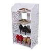 White 4 Tiers Shoe Rack Stand Storage Organiser Unit Shelf Home